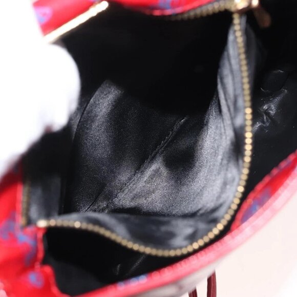 BOTTEGA VENETA Butterfly Shoulder Bag PVC Canvas Red Gold Auth 143758 - Picture 14 of 16